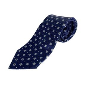 IZOD Geo Square Design Blue Silk Tie